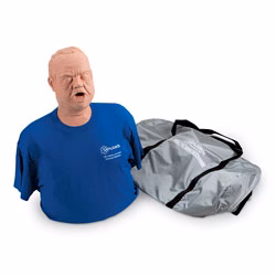 Obese Choking Mankin With Carry Bag